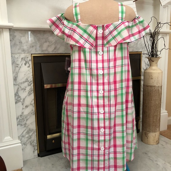 Crown & Ivy Cold Shoulder Plaid Dress Size L - Picture 2 of 2